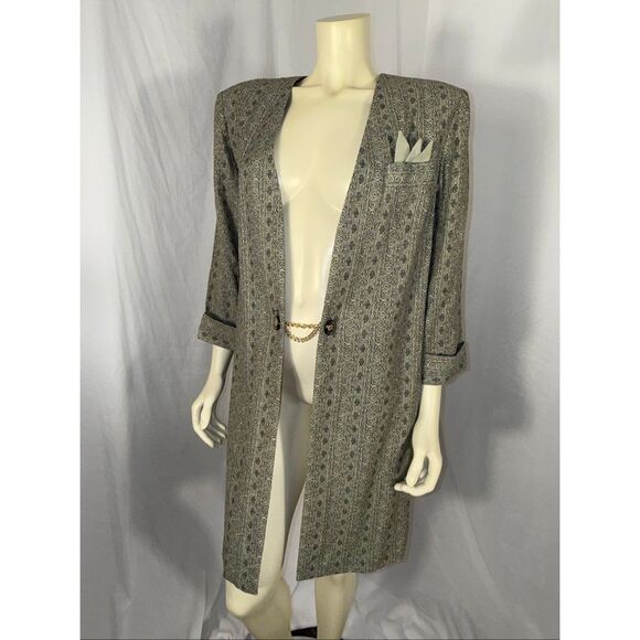 Vintage 90s Women’s Longline Blazer Jacket – Perceptions by Irene B – Size 16 – - Picture 7 of 16